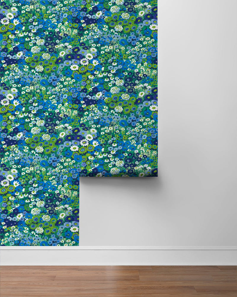 Floral peel and stick wallpaper roll NW46102 from NextWall