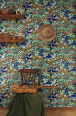 Floral peel and stick wallpaper accent NW46106 from NextWall