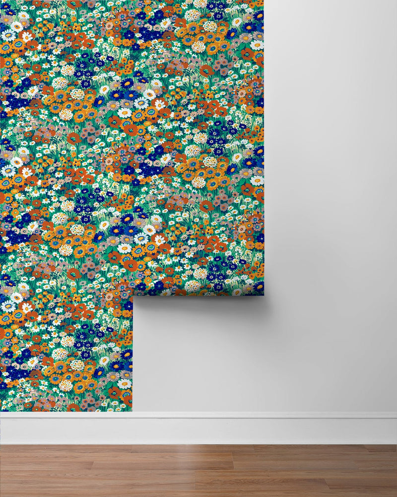 Floral peel and stick wallpaper roll NW46106 from NextWall