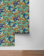 Floral peel and stick wallpaper roll NW46106 from NextWall