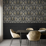 Bird ogee peel and stick wallpaper dining room NW46200 from NextWall