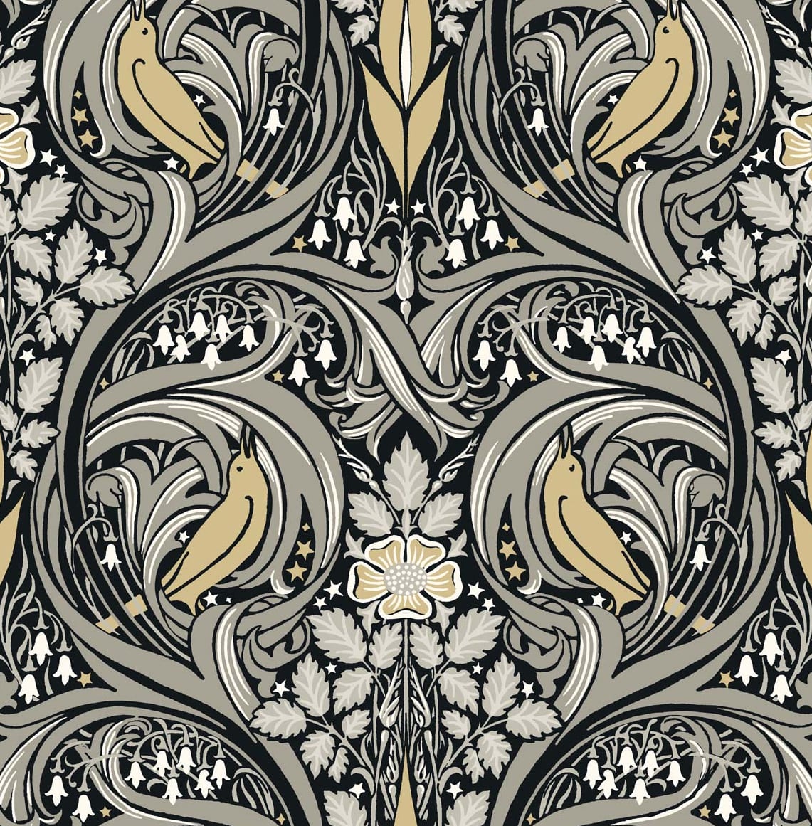 Bird ogee peel and stick wallpaper NW46200 from NextWall