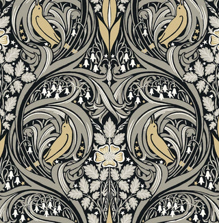 Bird ogee peel and stick wallpaper NW46200 from NextWall