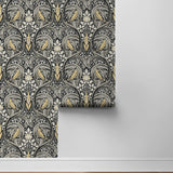 Bird ogee peel and stick wallpaper roll NW46200 from NextWall