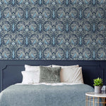Bird ogee peel and stick wallpaper bedroom NW46202 from NextWall