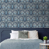Bird ogee peel and stick wallpaper bedroom NW46202 from NextWall