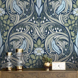 Bird ogee peel and stick wallpaper decor NW46204 from NextWall