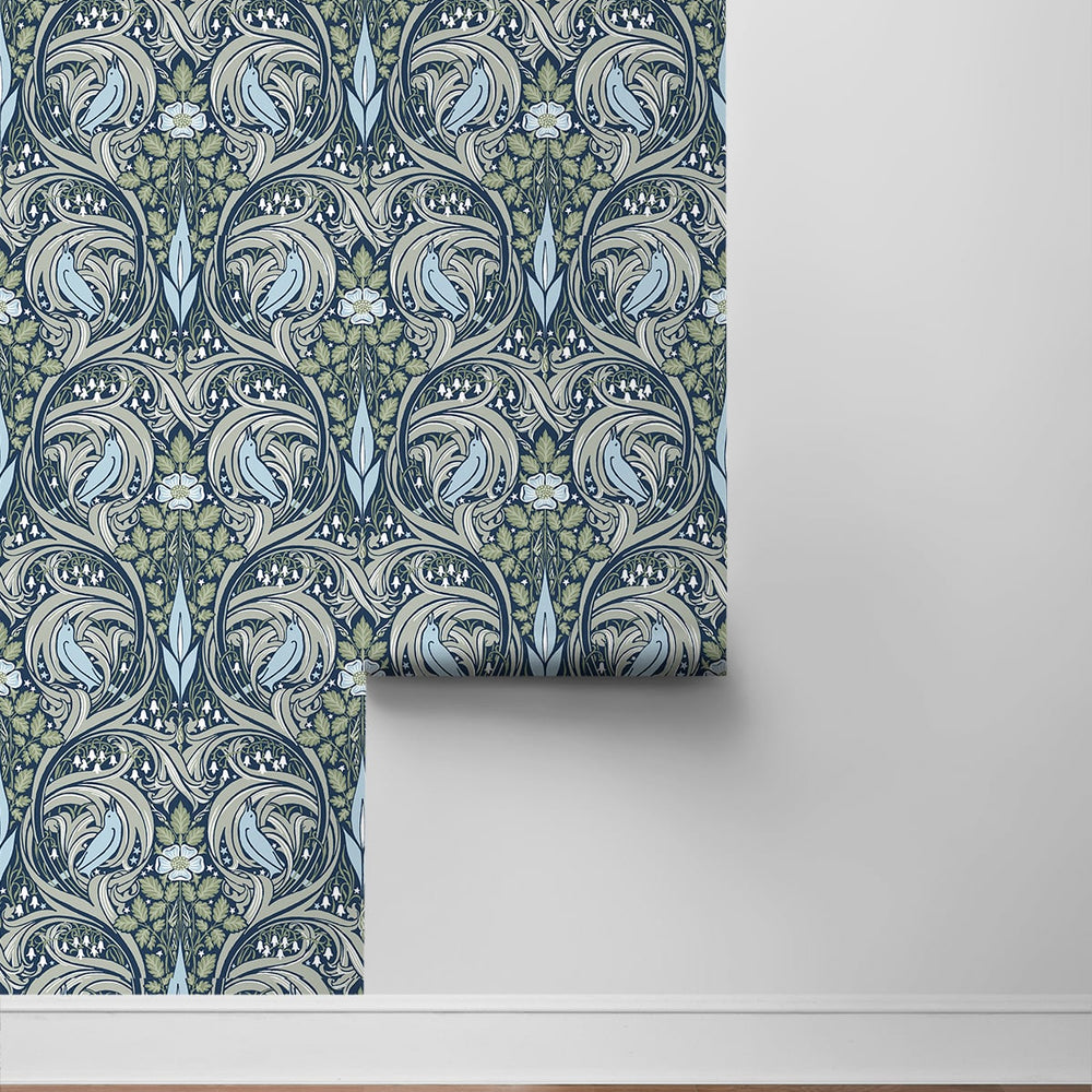 
                  
                    Bird ogee peel and stick wallpaper roll NW46204 from NextWall
                  
                