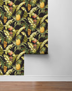 Pineapple peel and stick wallpaper NW46300 tropical roll from NextWall