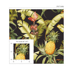 Pineapple peel and stick wallpaper NW46300 tropical scale from NextWall