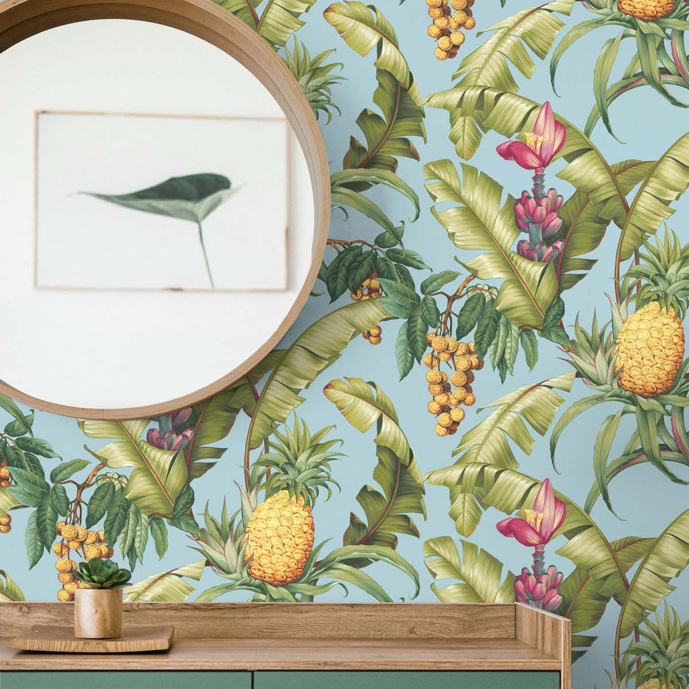 
                  
                    Pineapple peel and stick wallpaper NW46302 tropical decor from NextWall
                  
                