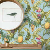 Pineapple peel and stick wallpaper NW46302 tropical decor from NextWall