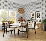 Ikat peel and stick wallpaper dining room NW46410 from NextWall