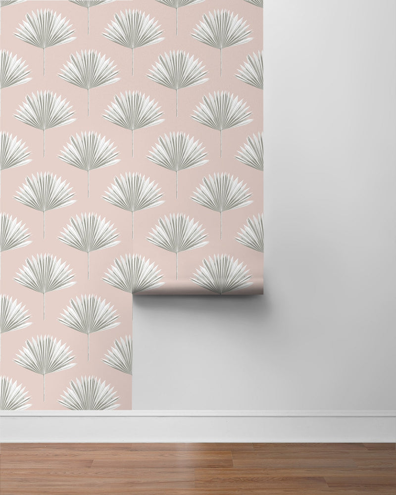 Palm leaf peel and stick wallpaper roll NW46501 from NextWall