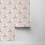 Palm leaf peel and stick wallpaper roll NW46501 from NextWall