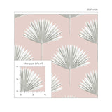 Palm leaf peel and stick wallpaper scale NW46501 from NextWall