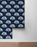 Palm leaf peel and stick wallpaper roll NW46502 from NextWall