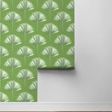 Palm leaf peel and stick wallpaper roll NW46504 from NextWall