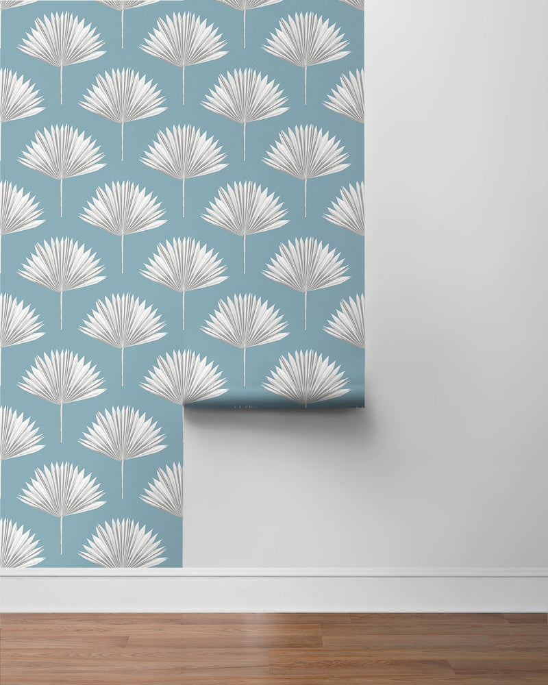 Palm leaf peel and stick wallpaper roll NW46512 from NextWall