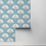 Palm leaf peel and stick wallpaper roll NW46512 from NextWall