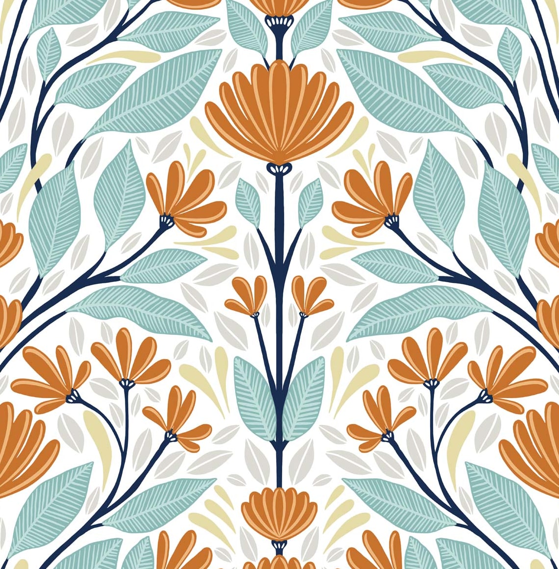 Floral peel and stick wallpaper NW47101 from NextWall