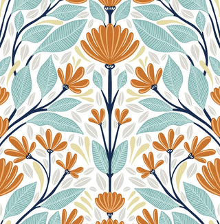 Floral peel and stick wallpaper NW47101 from NextWall