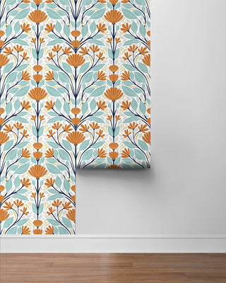 Floral peel and stick wallpaper roll NW47101 from NextWall