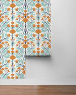 Floral peel and stick wallpaper roll NW47101 from NextWall