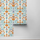 Floral peel and stick wallpaper roll NW47101 from NextWall
