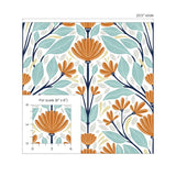 Floral peel and stick wallpaper scale NW47101 from NextWall
