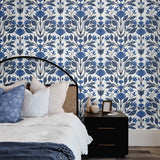 Floral peel and stick wallpaper bedroom NW47102 from NextWall