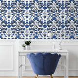 Floral peel and stick wallpaper office NW47102 from NextWall
