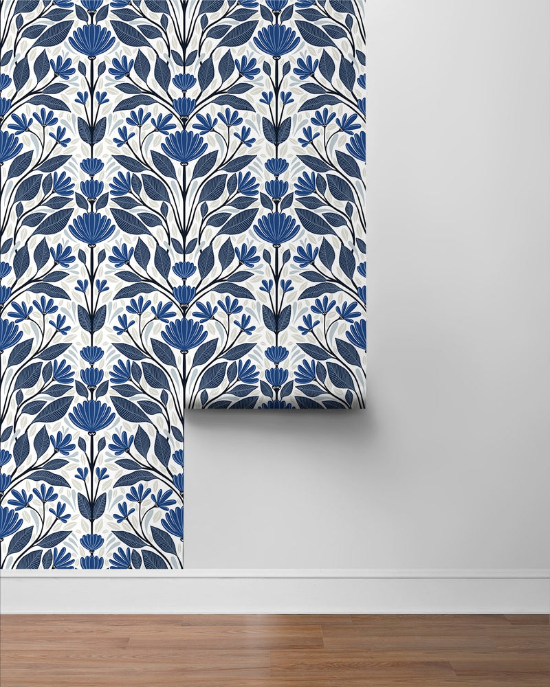 Floral peel and stick wallpaper roll NW47102 from NextWall