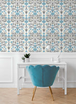 Floral peel and stick wallpaper office NW47104 from NextWall