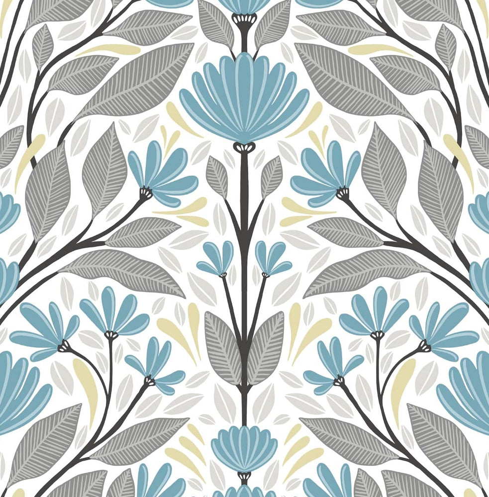 Floral peel and stick wallpaper NW47104 from NextWall