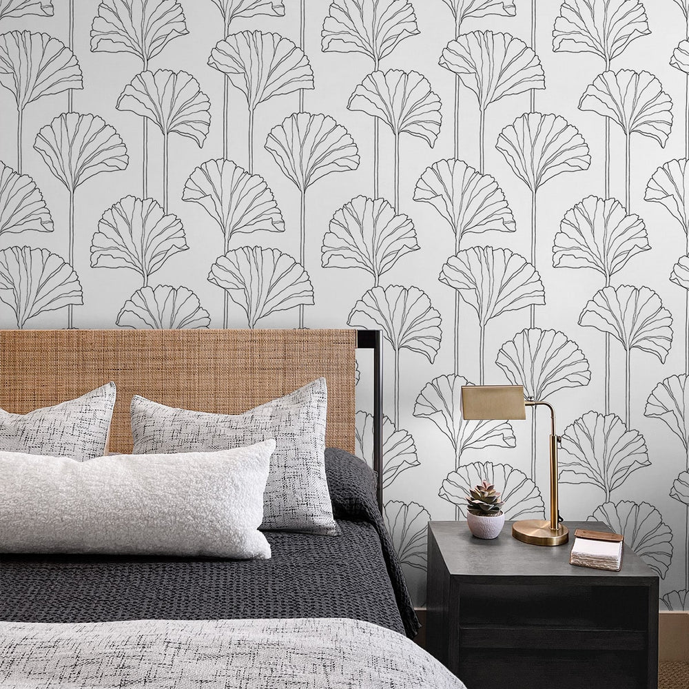 
                  
                    Gingko leaf peel and stick wallpaper bedroom NW47200 from NextWall
                  
                