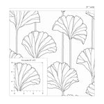 Gingko leaf peel and stick wallpaper scale NW47200 from NextWall