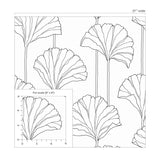 Gingko leaf peel and stick wallpaper scale NW47200 from NextWall