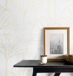 Gingko leaf peel and stick wallpaper decor NW47205 from NextWall