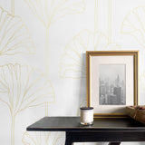 Gingko leaf peel and stick wallpaper decor NW47205 from NextWall