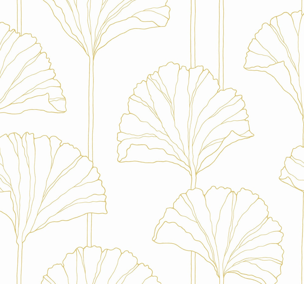 Gingko leaf peel and stick wallpaper NW47205 from NextWall