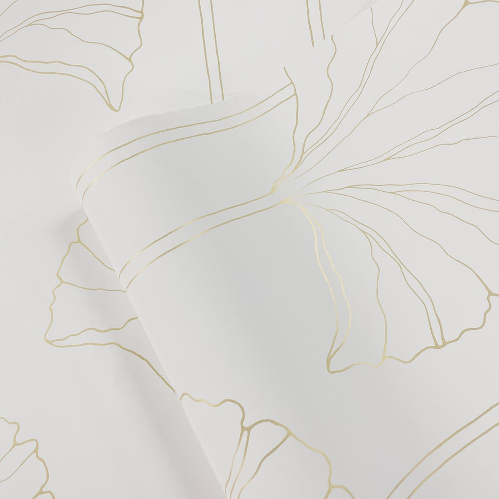 Gingko leaf peel and stick wallpaper roll NW47205 from NextWall