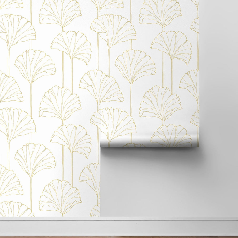 
                  
                    Gingko leaf peel and stick gold wallpaper NW47205 from NextWall
                  
                