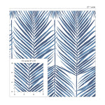 Palm leaf screen printed peel and stick wallpaper scale NW47402 from NextWall
