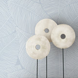 Blue leaf peel and stick wallpaper accent NW47502 from NextWall