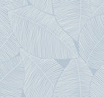 Blue leaf peel and stick wallpaper NW47502 from NextWall