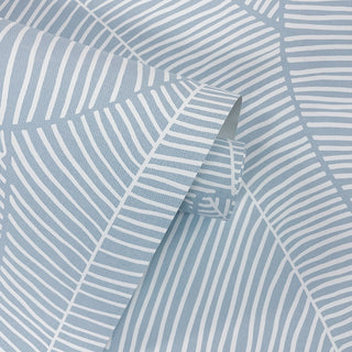 MB31302 blue magnolia leaf coastal wallpaper from the Beach House collection by Seabrook Designs