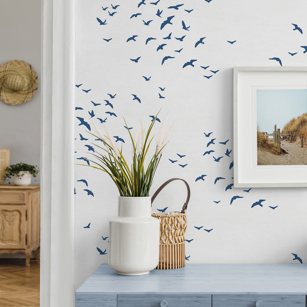 
                  
                    Bird peel and stick wallpaper coastal decor NW47602 from NextWall
                  
                