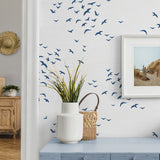 Bird peel and stick wallpaper coastal decor NW47602 from NextWall