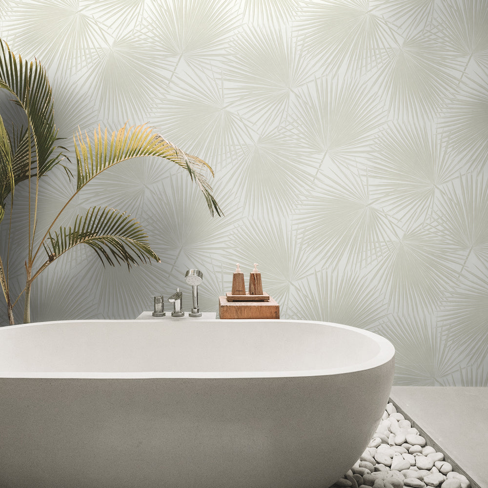 
                  
                    Palm leaf peel and stick wallpaper tropical spa NW47710 from NextWall
                  
                